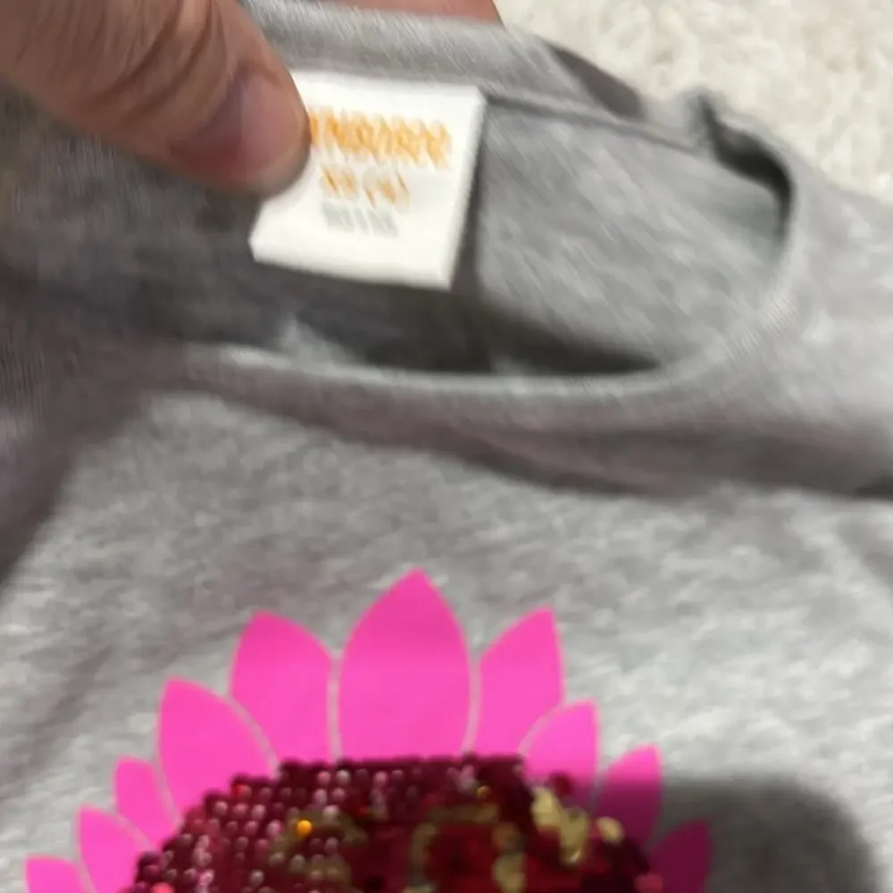 Gymboree xs 4 grey hi low hemline dinosaur sequines flip so fierce hot pink NWOT